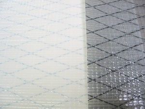 New UVPT10 White and UVPT10 Grey as seen from UV film side. Note the black Technora X-ply