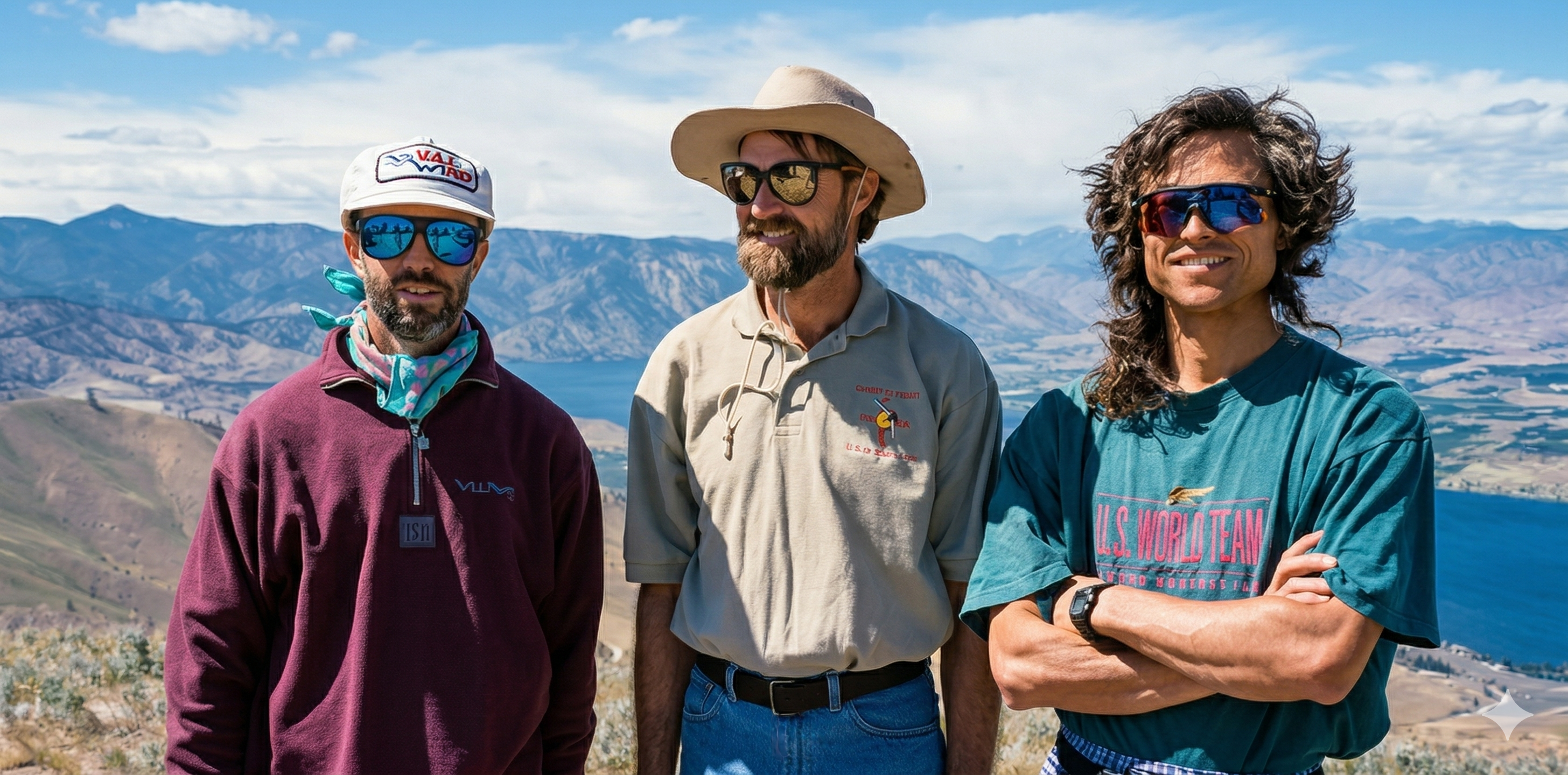 Jim Lee, Chris Arai, and Larry Tudor in the Owens Valley